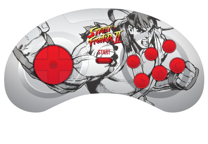 Retro Bit Retro-Bit Street Fighter Genesis & USB Dual Link Controller for PC, Mac - Sega Genesis - Image 1